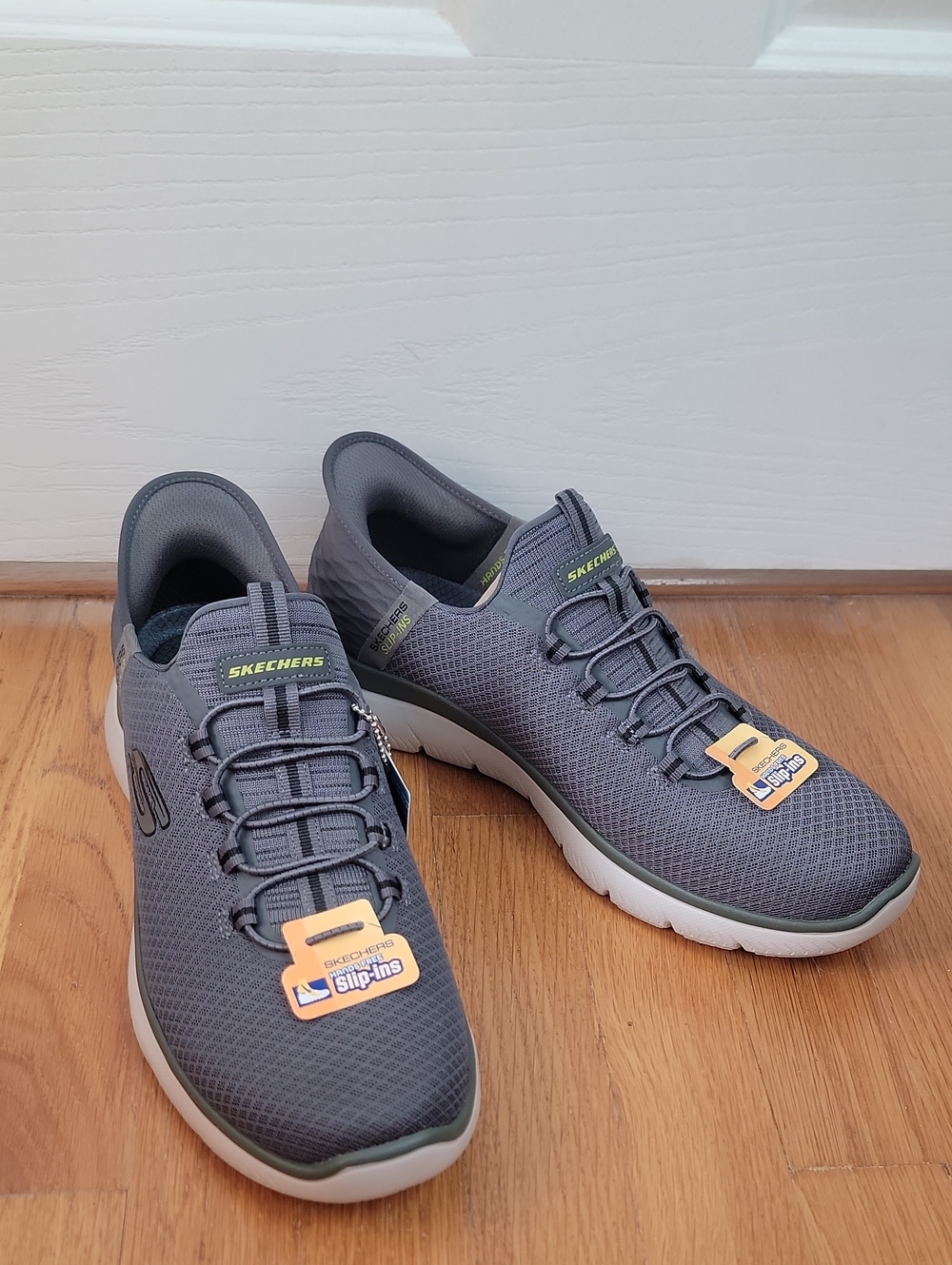 Skechers Men's Gray Slip-Ins Mesh Shoes Sneakers New Nwt Size 11 Hands Free